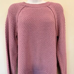 GAP Women's Textured Sweater Color Orchid Haze Size Small Raglan Chunky Knit